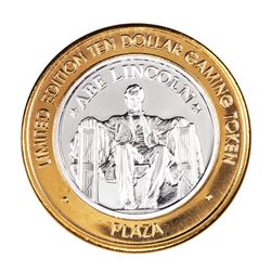 .999 Fine Silver Plaza Casino Las Vegas, Nevada $10 Limited Edition Gaming Token