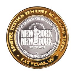 .999 Fine Silver New York New York Las Vegas, Nevada $10 Limited Edition Gaming Token