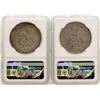 Image 2 : Lot of 1900ZS & 1900MO Mexico Pesos Silver Coins NGC Graded AU Details