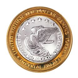 .999 Silver Imperial Palace Hotel & Casino Las Vegas $10 Limited Edition Gaming Token