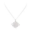 Image 1 : 14 & 18KT White Gold 0.85 ctw Diamond Pendant & Chain