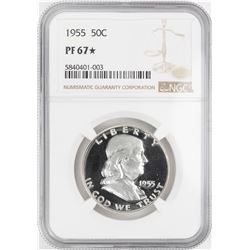 1955 Proof Franklin Half Dollar Coin NGC PF67* Star