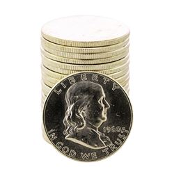 Roll of (20) Brilliant Uncirculated 1960 Franklin Half Dollar Coins