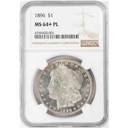 1896 $1 Morgan Silver Dollar Coin NGC MS64+ PL