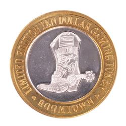 .999 Silver Boomtown Reno, NV $10 Casino Limited Edition Gaming Token