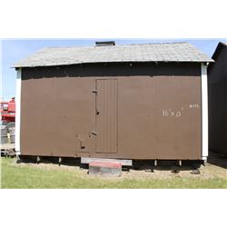 APPROX. 16' X 12' WOOD BIN (BROWN)