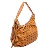 Image 2 : MCM Cognac Visetos Coated Canvas Leather Medium Hobo Bag