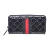 Image 3 : Gucci Navy Blue Web Guccissima Leather Zippy Wallet