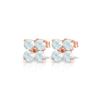 Genuine 1.15 ctw Aquamarine Earrings 14KT Rose Gold - REF-22X2M