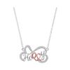 1/8 CTW Round Diamond Heart Happy Pendant 10kt White Gold - REF-14A4N