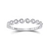 Image 1 : 1/6 CTW Round Diamond Stackable Ring 10kt White Gold - REF-14F4M