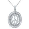 0.65 CTW Diamond Necklace 14K White Gold - REF-46F4N