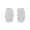 Image 2 : 1 CTW Round Diamond French-Clip Hoop Earrings 14kt Yellow Gold - REF-57Y3X