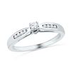 Image 1 : 1/5 CTW Round Diamond Solitaire Promise Bridal Ring 10kt White Gold - REF-19A2N