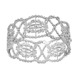 1.21 CTW Diamond Bangle 18K White Gold - REF-415K3W