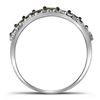 Image 2 : 3/4 CTW Round Brown Diamond Contoured Ring 10kt White Gold - REF-24X3T