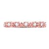 Image 2 : 1/6 CTW Round Diamond Stackable Ring 10kt Rose Gold - REF-14W4F