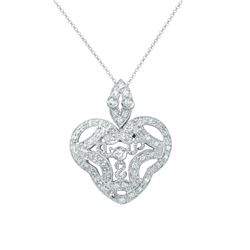 0.45 CTW Diamond Necklace 14K White Gold - REF-42Y5X