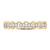 Image 2 : 1/8 CTW Round Diamond Link Stackable Ring 10kt Yellow Gold - REF-14T4K