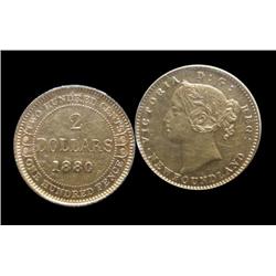 1880  $2 Nfld Gold  ICCS AU55, Well str