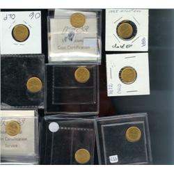 Complete date set of $2 Nfld Gold coin