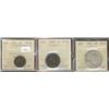 Lot of three ICCS graded coins from the
