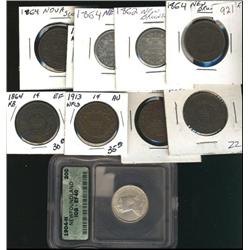 Lot of Maritime coins.  NS 1/2 cent 1