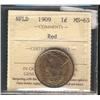 1909  1 cent Nfld  ICCS MS65 Red, 90% r