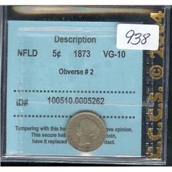1873  Obverse 2  CCCS VG-10, a nice coi