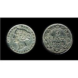 1873H 5 cents PCGS EF45.  Brilliant wit