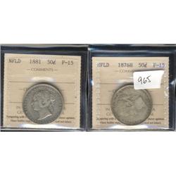 1876H, 1881  both are ICCS graded F15, 