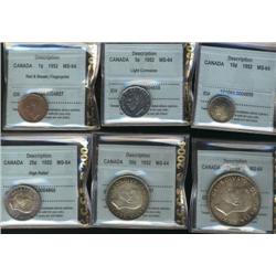 1952 Year set  all coins are graded C