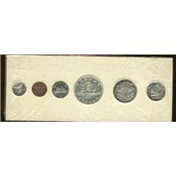 Proof-like set, 1957, coins are  toned.