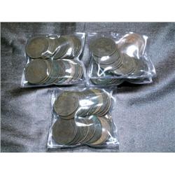 Large lot of 67 Large cents.  Coins a