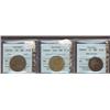 Lot of three CCCS graded coins/tokens. 