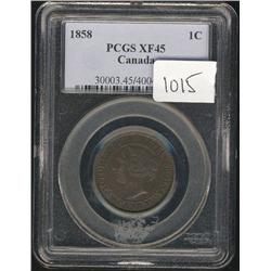 1858  PCGS EF45  a nice chocolate examp