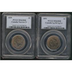 1859 Narrow 9, 1891 Large date Large 