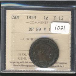 1859 Doubled Punch #1  ICCS F12  a nice