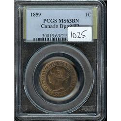 1859 DP#2 PCGS MS63 brown with about 20
