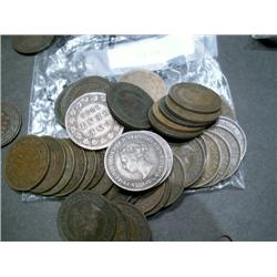 Nice lot of 46 large cents in better 