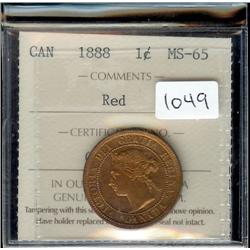 1888 ICCS MS65RedPQ, 90% red lustre, ex