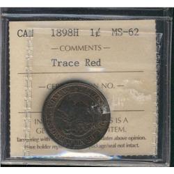 1898H  ICCS MS62 Trace red, a better da