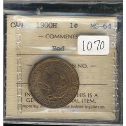 1900H  ICCS MS64 red, a nice coin with 