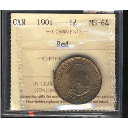 1901  ICCS MS64 red, another nice Victo