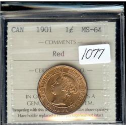 1901  ICCS MS64 red, another nice Victo