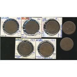 1911, 1913, 1914, 1916, 1917, 1918, 191