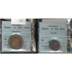 1911, 1933 both coins are CCCS graded M