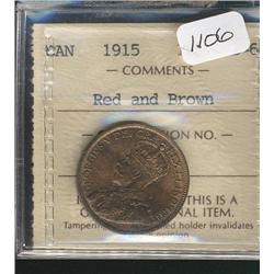 1915  ICCS MS64 Red/Brown 50% red lustr