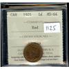 Image 1 : 1921  ICCS MS64 Red,  75% wine red lust