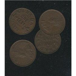 1922, 1924, 1925, lot of 3 key dates, a